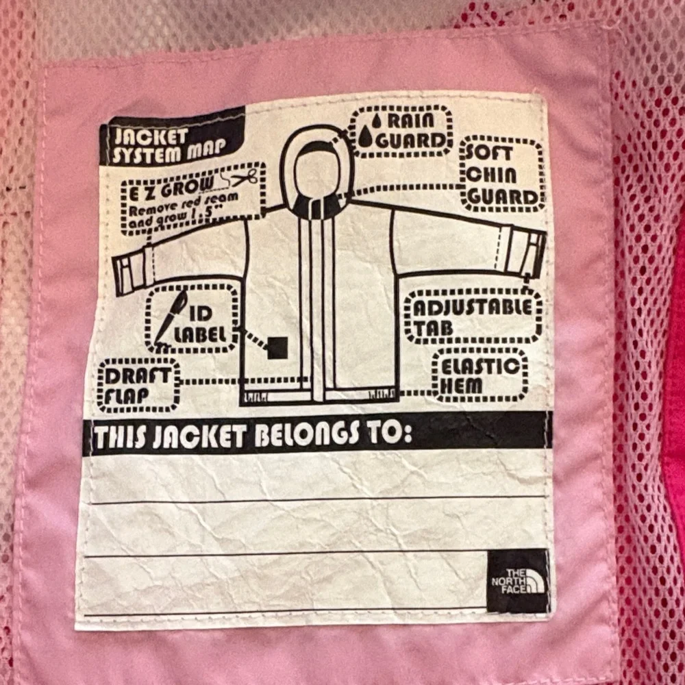 The North Face Kids Fuchsia and Black Raincoat - Picture 4 of 6